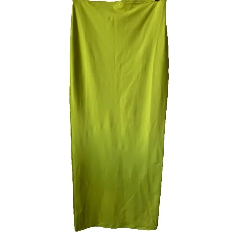 New SKIMS Recycled Swim Cut Out Long Maxi Tube Skirt in Citrus Size Large